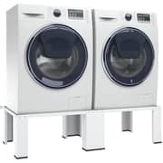 vidaXL Double Washing and Drying Machine Pedestal White