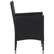 vidaXL Garden Dining Chairs 2pcs Poly Rattan Black
