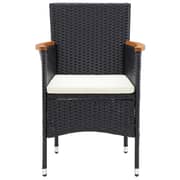 vidaXL Garden Dining Chairs 4 pcs Poly Rattan Black