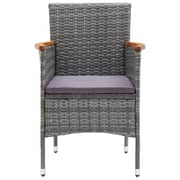vidaXL Garden Dining Chairs 4 pcs Poly Rattan Grey