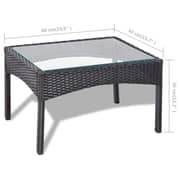 vidaXL Garden Lounge 4pcs Set With Cushions