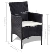 vidaXL Garden Lounge 4pcs Set With Cushions