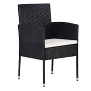vidaXL 5 Piece Garden Dining Set Black