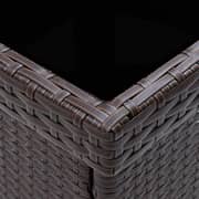 vidaXL Garden Dining Table Brown Poly Rattan
