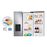 Samsung 806 Liter Side By Side Refrigerator Twin Cooling System with Water Dispenser Silver - RS80T5190SL
