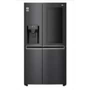 LG 674 Liter Side By Side Refrigerator Twin Cooling System with Water Dispenser Inverter Compressor Dark Black - GCX257CQVV (International Version)