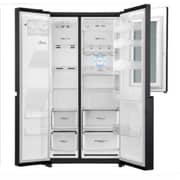 LG 674 Liter Side By Side Refrigerator Twin Cooling System with Water Dispenser Inverter Compressor Dark Black - GCX257CQVV (International Version)