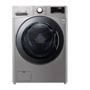 LG 17kg Washer & 10kg Dryer Front Load Washing Machine, Direct Drive Motor 1400 RPM 14 Programmers Silver - F0L2CRV2T2C (International Version)