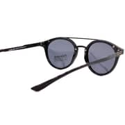 Ray Polo Pl322 C02 Size 47 Black Round Polarized Unisex Sunglasses