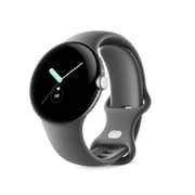 Google Pixel Watch Wi-Fi Silver Connected Watch with Charcoal Sports Band