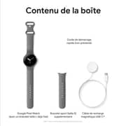 Google Pixel Watch Wi-Fi Silver Connected Watch with Charcoal Sports Band