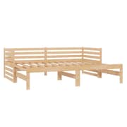 vidaXL Pull-out Day Bed Solid Pinewood 2x(90x200) cm