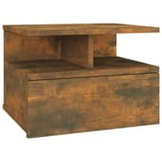 vidaXL Floating Nightstand 2 pcs Smoked Oak 40x31x27 cm Engineered Wood