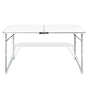 vidaXL Foldable Camping Table Height Adjustable Aluminium 120 x 60 cm