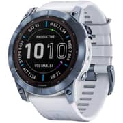 Garmin 010-02541-15 Fenix 7X Sapphire Solar Smart Watch Mineral Blue
