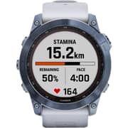 Garmin 010-02541-15 Fenix 7X Sapphire Solar Smart Watch Mineral Blue