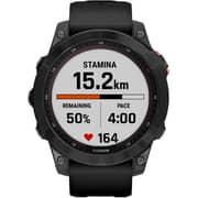 Garmin 010-02540-11 Fenix 7 Solar Smart Watch 47mm Slate Grey With Black Band