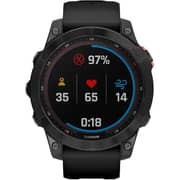 Garmin 010-02540-11 Fenix 7 Solar Smart Watch 47mm Slate Grey With Black Band