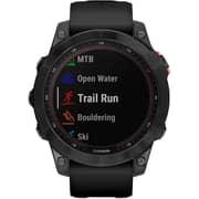 Garmin 010-02540-11 Fenix 7 Solar Smart Watch 47mm Slate Grey With Black Band