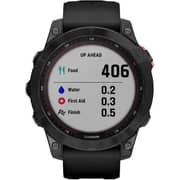 Garmin 010-02540-11 Fenix 7 Solar Smart Watch 47mm Slate Grey With Black Band