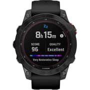 Garmin 010-02540-11 Fenix 7 Solar Smart Watch 47mm Slate Grey With Black Band
