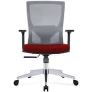 Galaxy Design Office Chair Heavy Duty Mesh Back Fabric Adjustable Ergonomic Swivel Lift Color Red & Black Model - GDF-247.