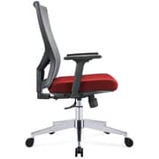 Galaxy Design Office Chair Heavy Duty Mesh Back Fabric Adjustable Ergonomic Swivel Lift Color Red & Black Model - GDF-247.