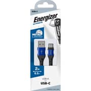 Energizer METAL Braided USB to Type C Cable 2m Blue