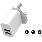 Rockrose 2-Port Travel Charger White