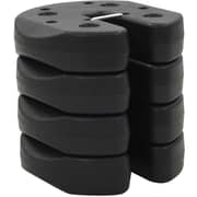 vidaXL Gazebo Weight Plates 4 pcs Black 220x30 mm Concrete