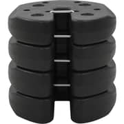 vidaXL Gazebo Weight Plates 4 pcs Black 220x30 mm Concrete
