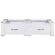 vidaXL Double Washing and Drying Machine Pedestal with Drawers White