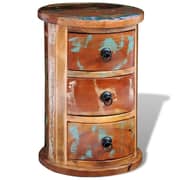 vidaXL Reclaimed Cabinet with 3 Drawers Solid Wood