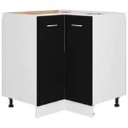 vidaXL Corner Bottom Cabinet Lyon Black 75.5x75.5x81.5 cm Engineered Wood