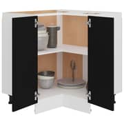 vidaXL Corner Bottom Cabinet Lyon Black 75.5x75.5x81.5 cm Engineered Wood