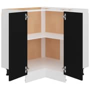 vidaXL Corner Bottom Cabinet Lyon Black 75.5x75.5x81.5 cm Engineered Wood