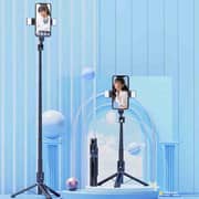 Maxguard Moda Series Selfie Stick & Tripod With Remote For Mobile Black