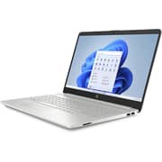لاب توب إتش بي (2021) - Intel Core i3-1125G4 الجيل الحادي عشر/ شاشة FHD مقاس 15.6 بوصة / محرك أقراص SSD 256GB/ ذاكرة رام 4GB/ بطاقة رسوميات Intel UHD بذاكرة مشتركة/ Windows 11 Home / لوحة مفاتيح إنجليزي عربي/ فضي/ إصدار الشرق الأوسط - موديل [15-DW3390NE]