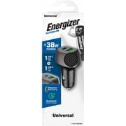 Energizer Power Delivery With QC3-38W-1 USB-C & 1 USB-A Car Charger Black