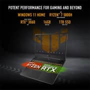 ASUS TUF Gaming A15 FA506QM-HN009W Gaming Laptop - Ryzen 7 3.2GHz 16GB 1TB 6GB Win11 15.6inch FHD Black NVIDIA GeForce RTX 3060 English/Arabic Keyboard