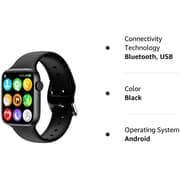 V Walk I8 Plus 1.75″ Display Smartwatch with Heart Rate Monitor - Black