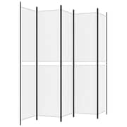 vidaXL 5-Panel Room Divider White 250x220 cm Fabric