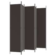 vidaXL 5-Panel Room Divider Brown 250x220 cm Fabric