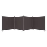 vidaXL 4-Panel Room Divider Brown 698x180 cm Fabric
