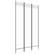 vidaXL 3-Panel Room Divider White 120x200 cm Fabric