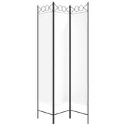 vidaXL 3-Panel Room Divider White 120x200 cm Fabric
