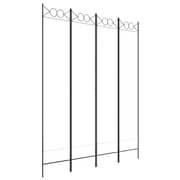 vidaXL 4-Panel Room Divider White 160x200 cm Fabric