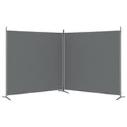 vidaXL 2-Panel Room Divider Anthracite 348x180 cm Fabric