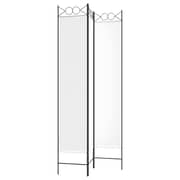 vidaXL 3-Panel Room Divider White 120x220 cm Fabric