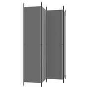 vidaXL 4-Panel Room Divider Anthracite 200x220 cm Fabric